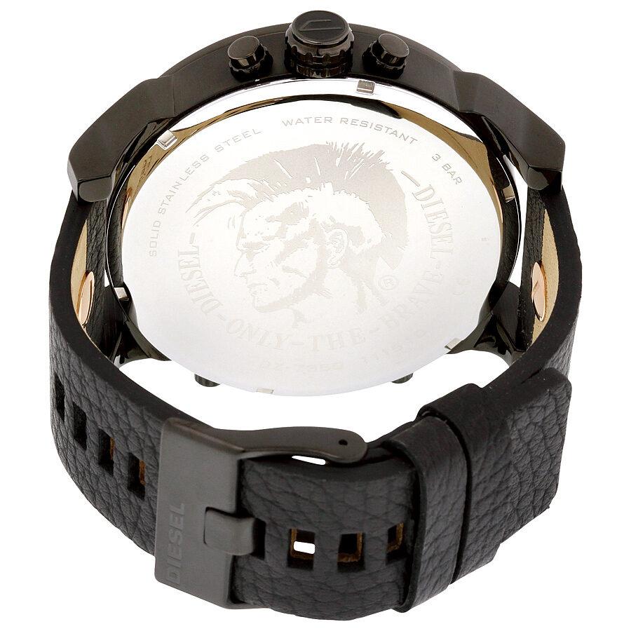  Shop Authentic Diesel Mr Daddy 2.0 Black Dial Black Leather Strap Watch For Men - DZ7350 - Luxxuri