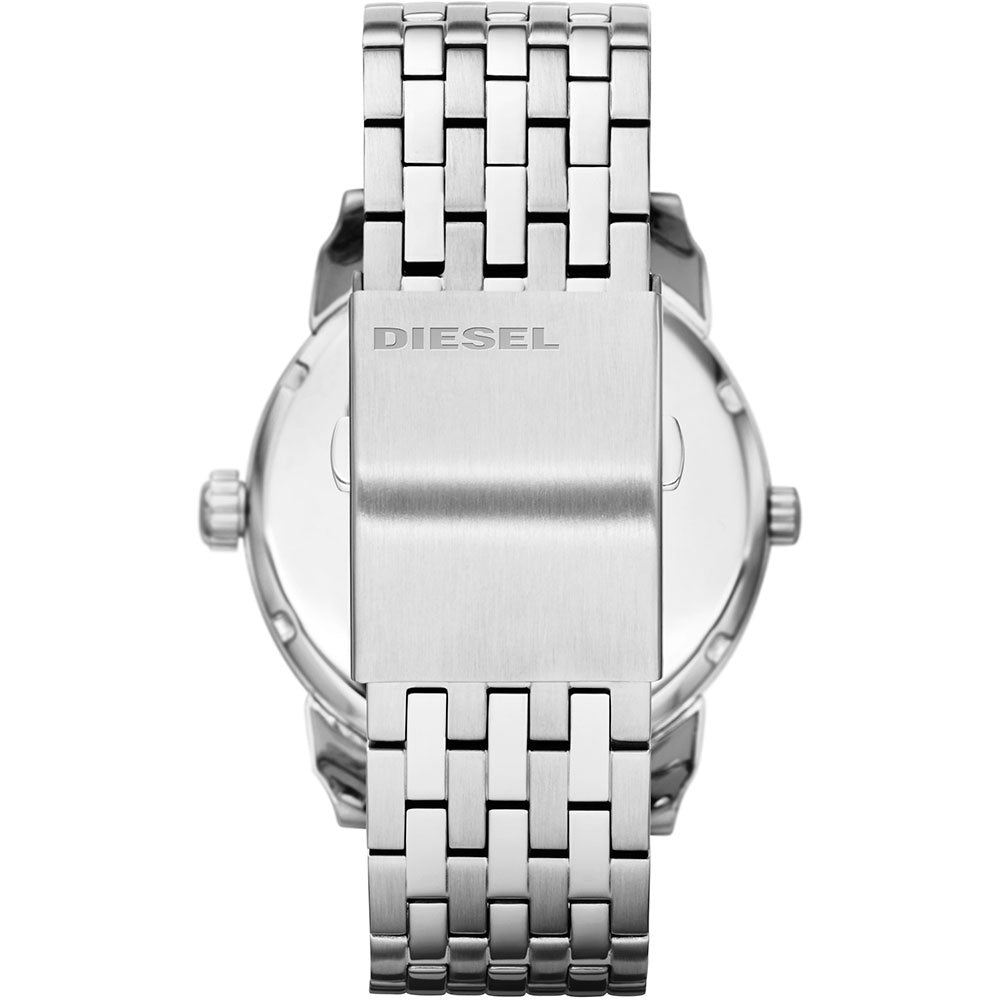  Shop Authentic Diesel Mini Daddy Dual Time Silver Dial Stainless Steel Watch For Men - DZ7305 - Luxxuri