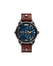  Shop Authentic Diesel Mini Daddy Analog Blue Dial Brown Leather Strap Watch For Men - DZ7339 - Luxxuri