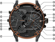  Shop Authentic Diesel Mr Daddy 2.0 Chronograph Black Dial Black Steel Strap Watch For Men - DZ7400 - Luxxuri