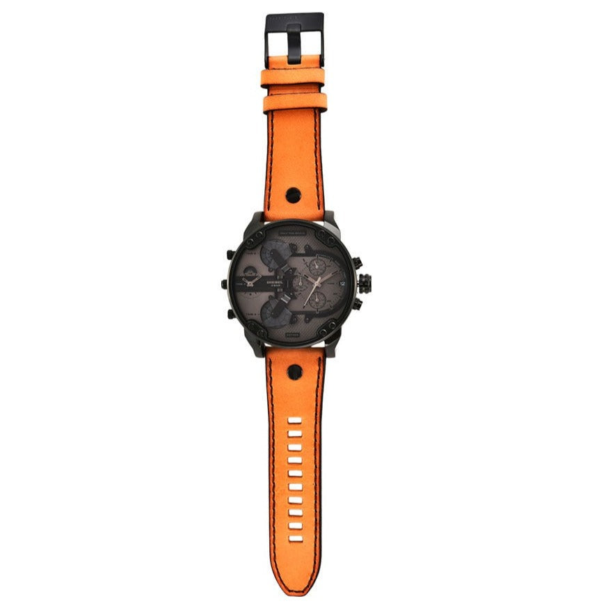  Shop Authentic Diesel Mr. Daddy 2.0 Chronograph Grey Dial Brown Leather Strap Watch For Men - DZ7406 - Luxxuri