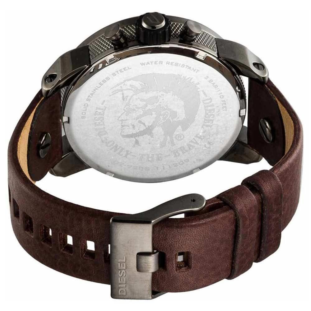  Shop Authentic Diesel Little Daddy SBA Small Sized Grey Dial Brown Leather Strap Watch For Men - DZ7258 - Luxxuri