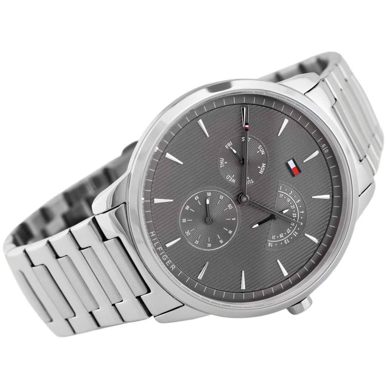  Shop Authentic Tommy Hilfiger Brad Chronograph Quartz Grey Dial Silver Steel Strap Watch For Men - 1710385 - Luxxuri