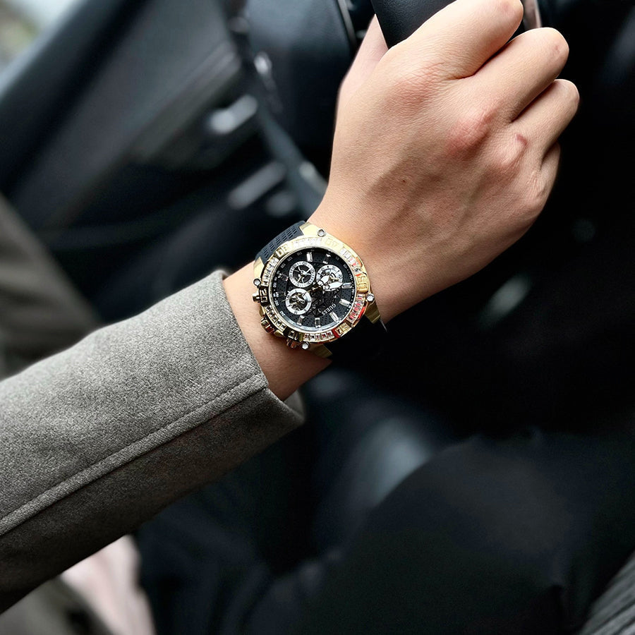  Shop Authentic Guess Trophy Multifunction Black Dial Black Rubber Strap Watch for Men - GW0333G2 - Luxxuri