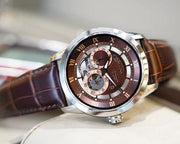  Shop Authentic Bulova Classic Skeleton Automatic Brown Dial Brown Leather Strap Watch for Men - 96A120 - Luxxuri