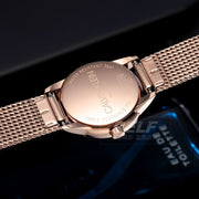  Shop Authentic Calvin Klein Minimal White Dial Rose Gold Mesh Bracelet Watch for Women - K3M23626 - Luxxuri
