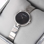  Shop Authentic Calvin Klein Authentic Black Dial Silver Steel Strap Watch for Women - K8G23141 - Luxxuri