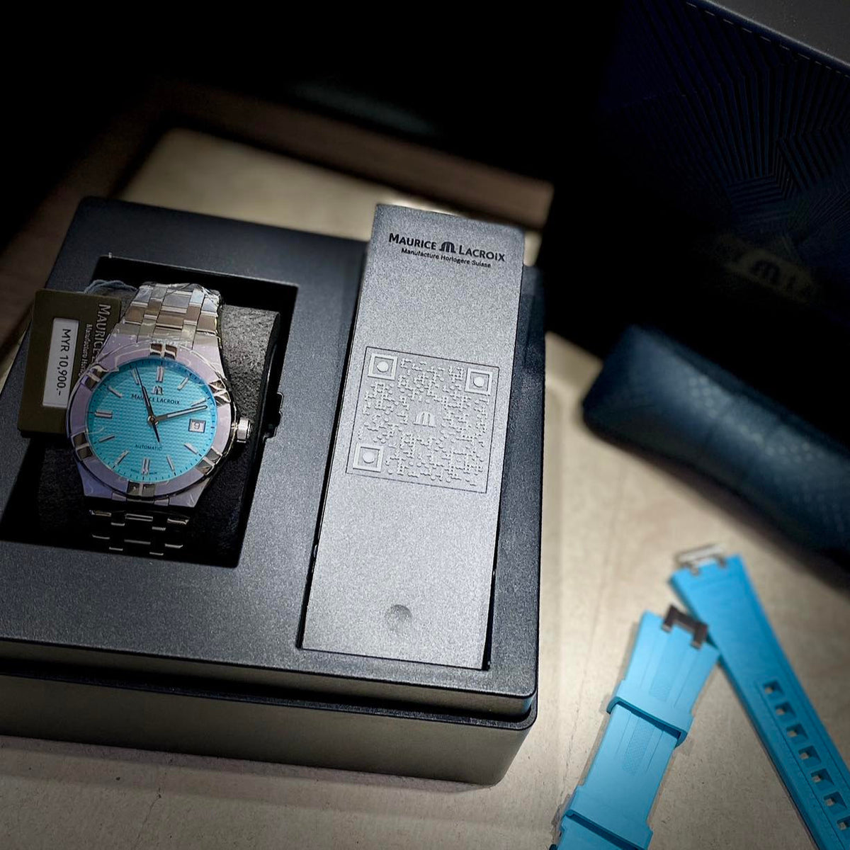  Shop Authentic Maurice Lacroix Aikon Automatic Limited Summer Edition Blue Dial Silver Steel Strap Watch For Men - AI6008-SS00F-431-1 - Luxxuri