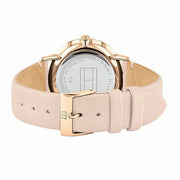 Shop Authentic Tommy Hilfiger Jenna Analog Pink Dial Pink Leather Strap Watch for Women - 1782071 - Luxxuri