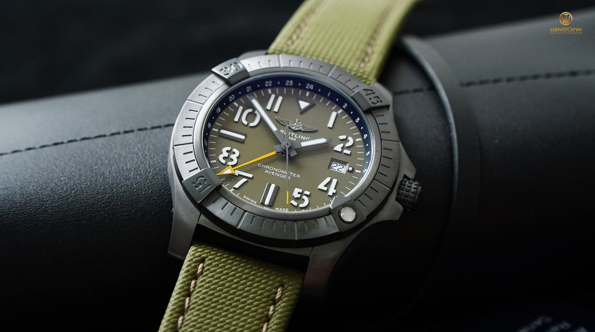  Shop Authentic Breitling Avenger Automatic GMT 45 Night Mission Green Dial Green Nylon Strap Watch for Men - V323952A1L1X1 - Luxxuri