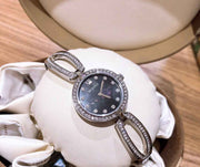  Shop Authentic Bulova Crystal Black Mother of Pearl Dial Silver Steel Strap Watch for Women - 96L224 - Luxxuri