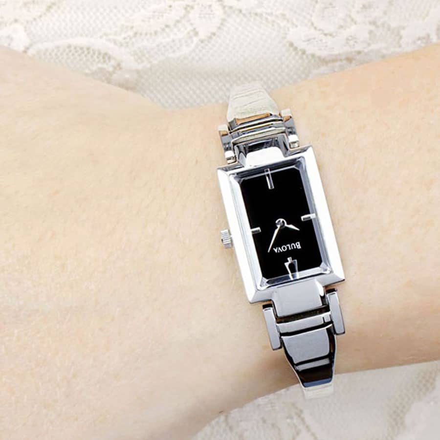  Shop Authentic Bulova Classic Collection Black Dial Silver Steel Strap Watch for Women - 96L138 - Luxxuri