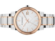  Shop Authentic Burberry The City White Dial Two Tone Steel Strap Watch for Women - BU9006 - Luxxuri