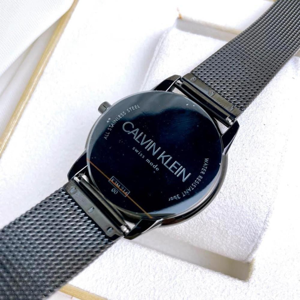  Shop Authentic Calvin Klein Minimal Black Dial Black Mesh Bracelet Watch for Men - K3M21421 - Luxxuri