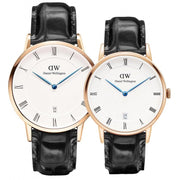  Shop Authentic Daniel Wellington Dapper Reading White Dial Black Leather Strap Watch For Women - DW00100118 - Luxxuri