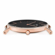  Shop Authentic Daniel Wellington Classic Reading Black Dial Black Leather Strap Watch For Women - DW00100141 - Luxxuri