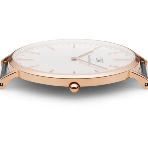  Shop Authentic Daniel Wellington Classic Sheffield White Dial Black Leather Strap Watch For Men - DW00100007 - Luxxuri