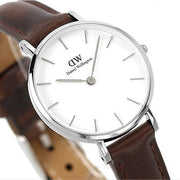  Shop Authentic Daniel Wellington Classic Petite White Dial Brown Leather Strap Watch For Women - DW00100239 - Luxxuri