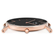  Shop Authentic Daniel Wellington Classic Petite Reading Black Dial Black Leather Strap Watch For Women - DW00100223 - Luxxuri