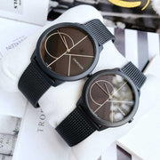  Shop Authentic Calvin Klein Minimal Black Dial Black Mesh Bracelet Watch for Men - K3M5145X - Luxxuri