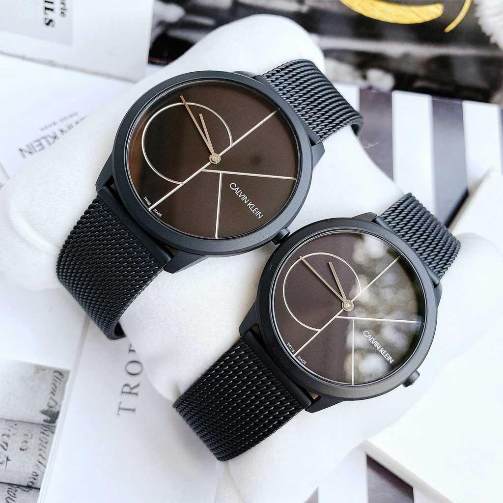  Shop Authentic Calvin Klein Minimal Black Dial Black Mesh Bracelet Watch for Women - K3M5245X - Luxxuri
