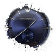  Shop Authentic Emporio Armani Analog Quartz Blue Dial Blue Leather Strap Watch For Men - AR1647 - Luxxuri