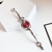 Shop Authentic Gucci Horsebit Quartz Red Dial Silver Steel Strap Watch For Women - YA139502 - Luxxuri