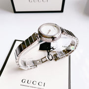  Shop Authentic Gucci Diamantissima Quartz White Dial Silver Steel Strap Watch For Women - YA141402 - Luxxuri
