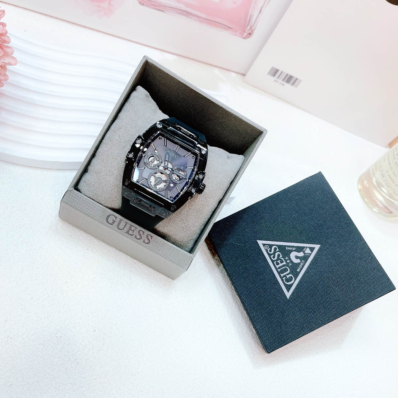  Shop Authentic Guess Phoenix Multifunction Black Dial Grey Silicone Strap Watch For Men - GW0203G9 - Luxxuri