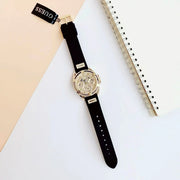 Shop Authentic Guess Queen Quartz Gold Dial Black Silicone Strap Watch For Women - GW0536L3 - Luxxuri