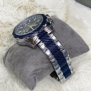  Shop Authentic Guess Octane Chronograph Blue Dial Two Tone Steel Strap Watch for Men - W1046G2 - Luxxuri