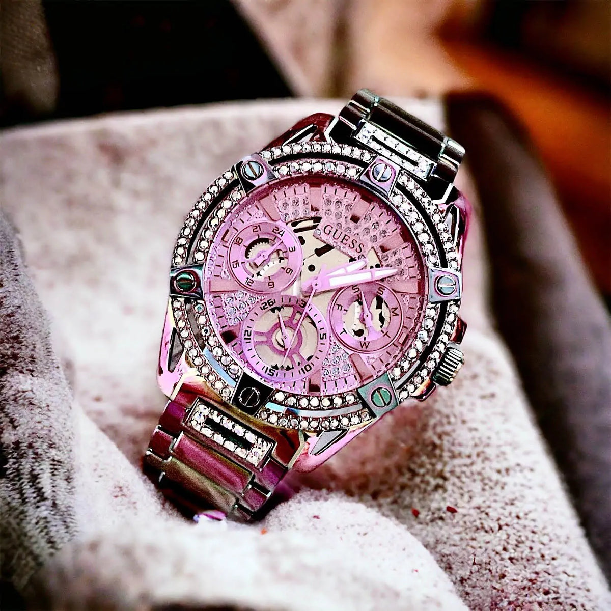  Shop Authentic Guess Queen Multicolor Dial Multicolor Steel Strap Watch For Women - GW0464L4 - Luxxuri