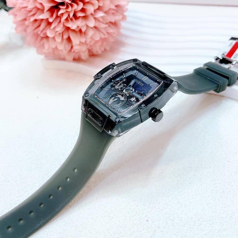  Shop Authentic Guess Phoenix Multifunction Black Dial Grey Silicone Strap Watch For Men - GW0203G9 - Luxxuri