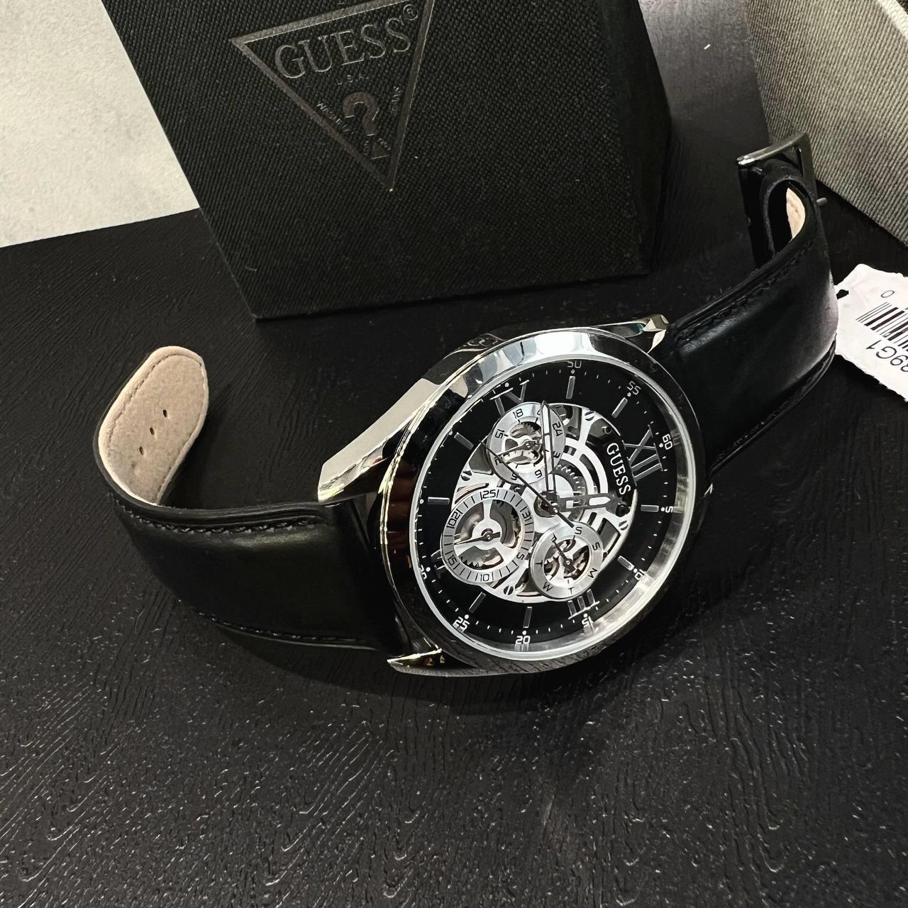  Shop Authentic Guess Tailor Multifunction Black Dial Black Leather Strap Watch for Men - GW0389G1 - Luxxuri