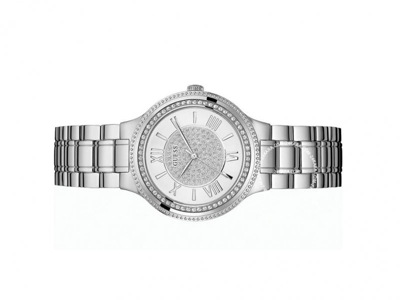  Shop Authentic Guess Madison Diamonds Silver Dial Silver Steel Strap Watch for Women - W0637L1 - Luxxuri