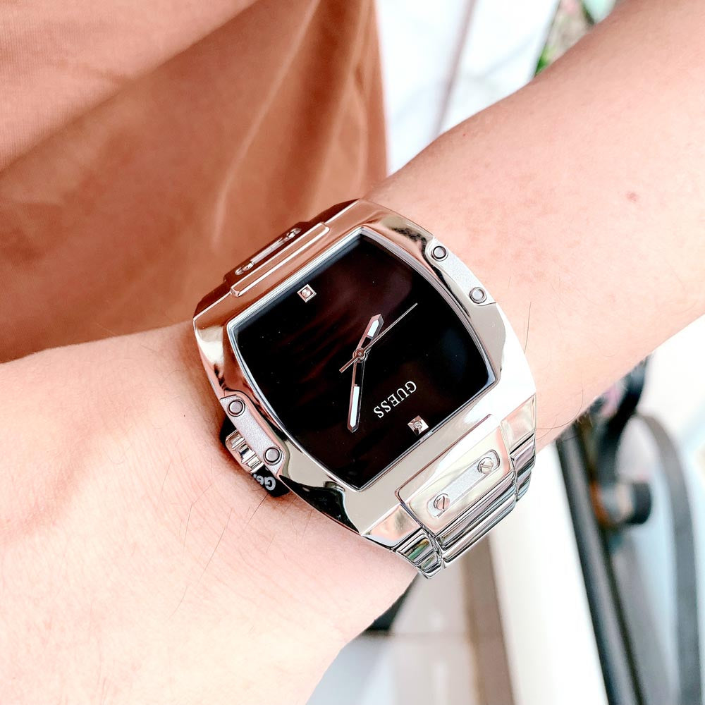  Shop Authentic Guess Phoenix Black Dial Silver Steel Strap Watch for Men - GW0387G1 - Luxxuri