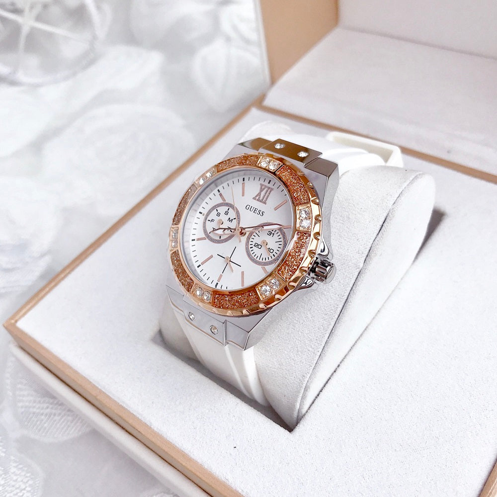 Shop Authentic Guess Limelight White Dial White Rubber Strap Watch for Women - W1053L2 - Luxxuri