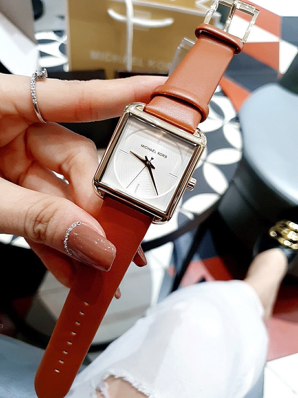  Shop Authentic Michael Kors Lake White Dial Brown Leather Strap Watch For Women - MK2584 - Luxxuri
