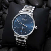  Shop Authentic Hugo Boss Oxygen Chronograph Blue Dial Silver Steel Strap Watch for Men - 1513597 - Luxxuri