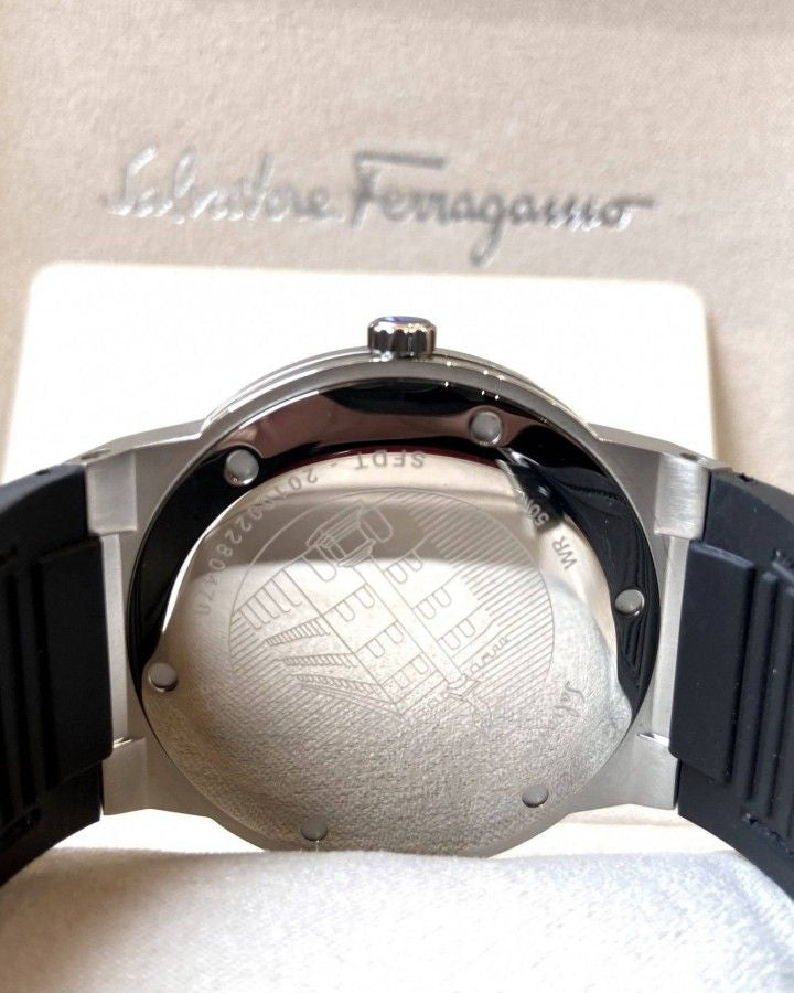  Shop Authentic Salvatore Ferragamo F-80 Classic Black Dial Black Leather Strap Watch for Men - SFDT00619 - Luxxuri