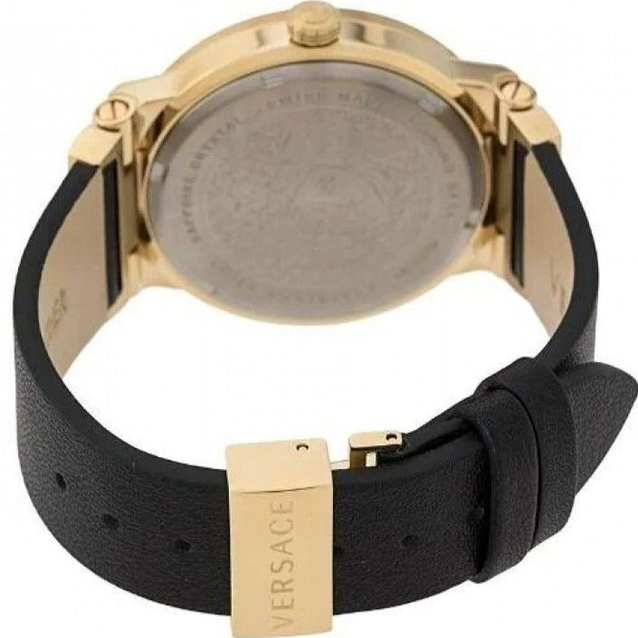  Shop Authentic Versace Greca Black Dial Black Leather Strap Watch for Women - VEVH00320 - Luxxuri