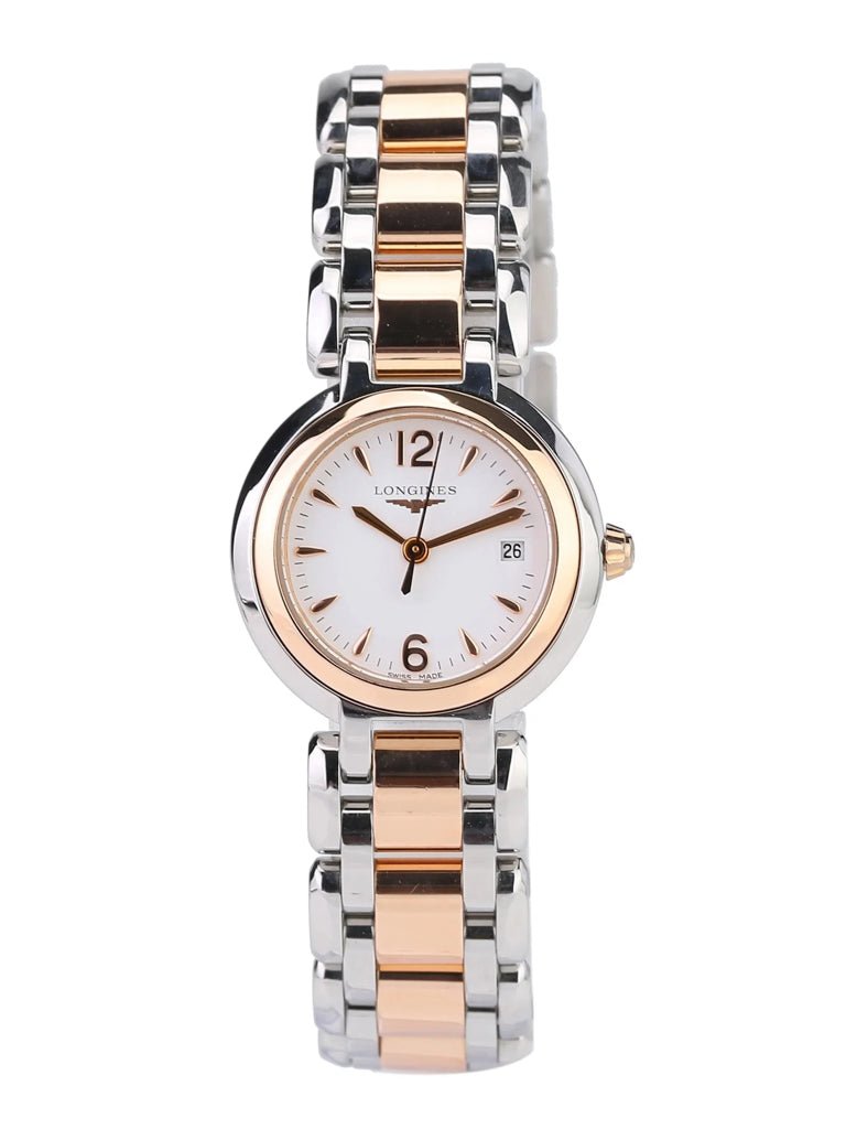  Shop Authentic Longines PrimaLuna Quartz White Dial Two Tone Steel Strap Watch for Women - L8.110.5.16.6 - Luxxuri