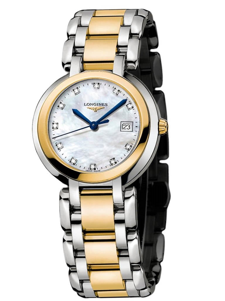  Shop Authentic Longines PrimaLuna Quartz Diamonds Mother of Pearl Dial Two Tone Steel Strap Watch for Women - L8.110.5.93.6 - Luxxuri