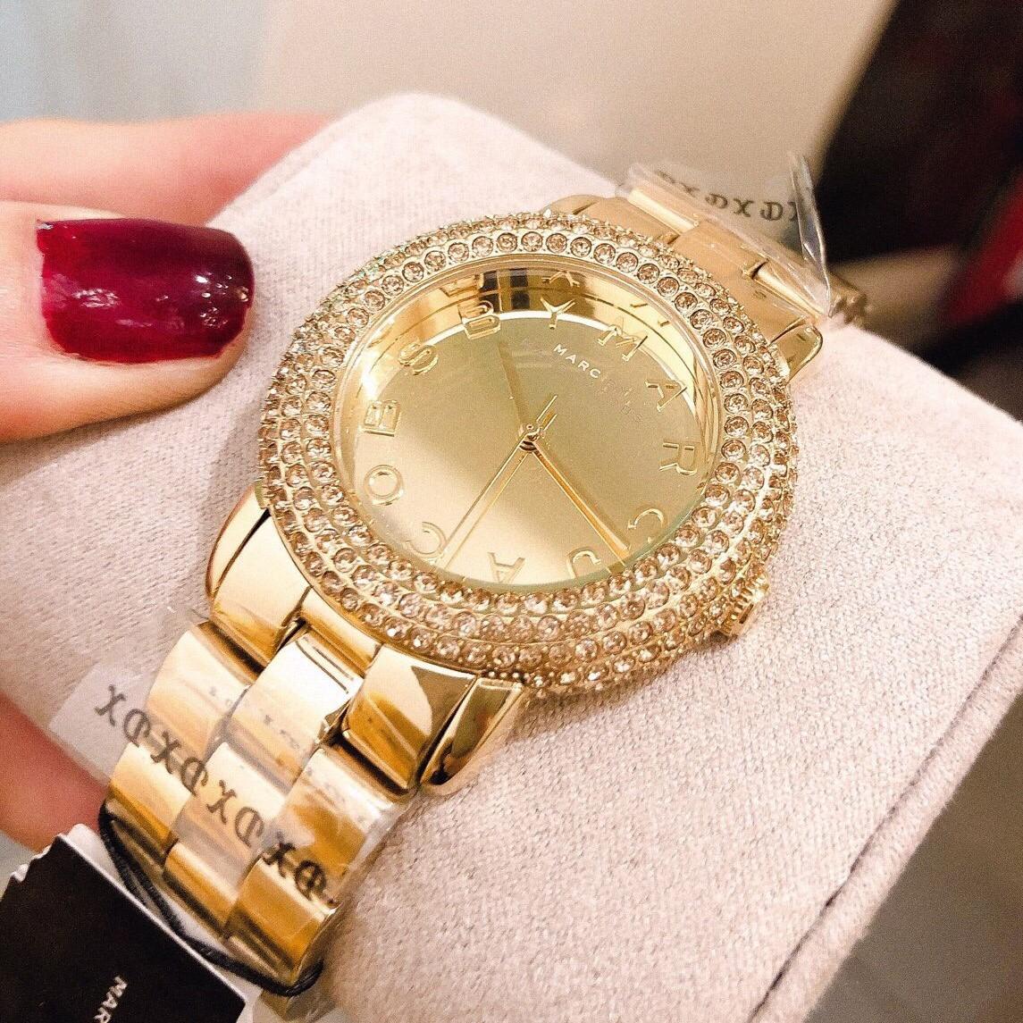  Shop Authentic Marc Jacobs Marci Gold Dial Gold Steel Strap Watch for Women - MBM3191 - Luxxuri