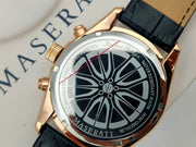  Shop Authentic Maserati Traguardo Chronograph Black Dial Black Leather Strap Watch For Men - R8871612002 - Luxxuri