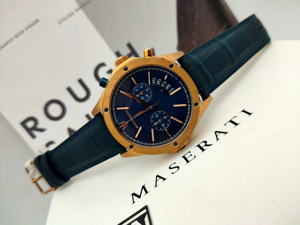  Shop Authentic Maserati Circuito Blue Dial Blue Leather Strap Watch For Men - R8871627002 - Luxxuri