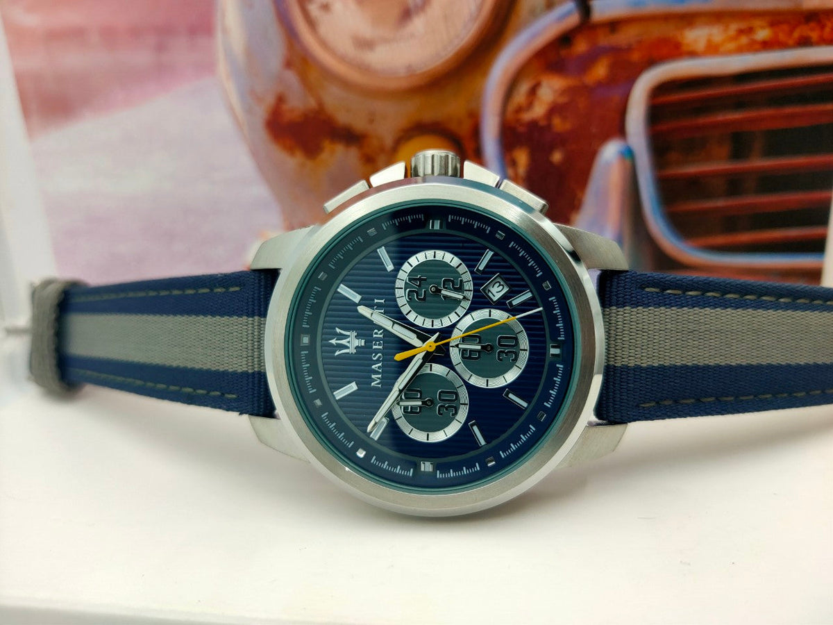  Shop Authentic Maserati Royale 44mm Stainless Steel Fiber Strap Watch For Men - R8871637001 - Luxxuri