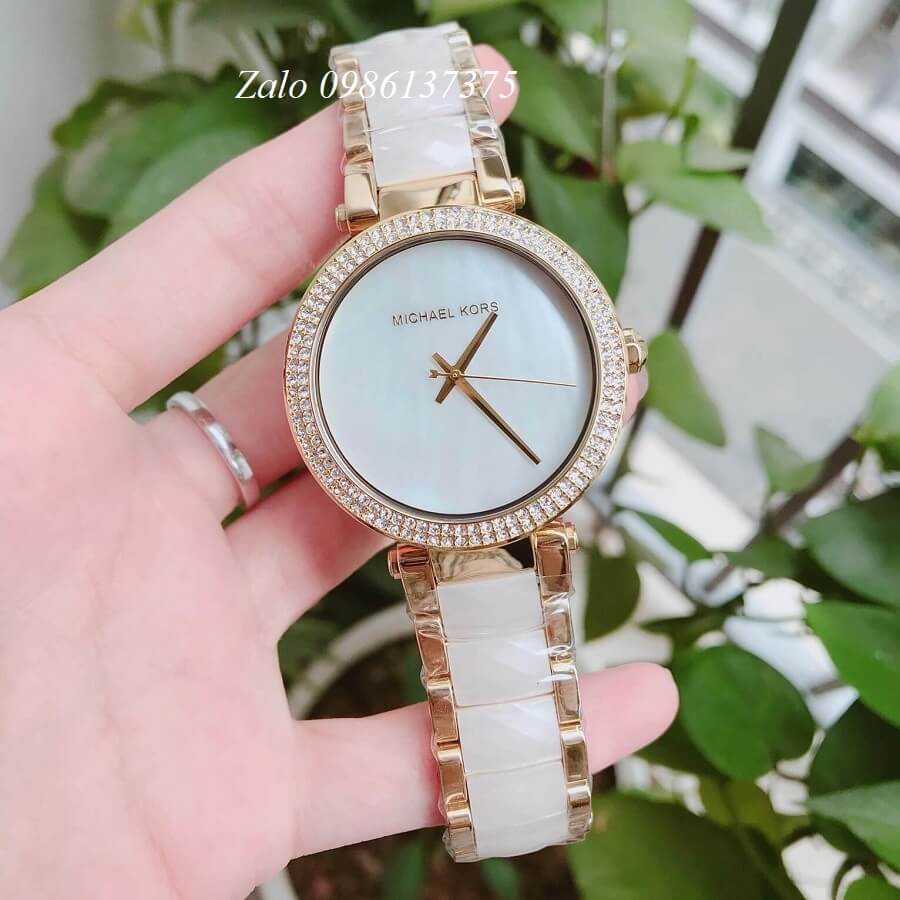  Shop Authentic Michael Kors Parker Mother of Pearl Dial Two Tone Steel Strap Watch for Women - MK6400 - Luxxuri