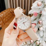  Shop Authentic Michael Kors Layton Mother of Pearl White Dial Brown Leather Strap Watch For Women - MK2910 - Luxxuri
