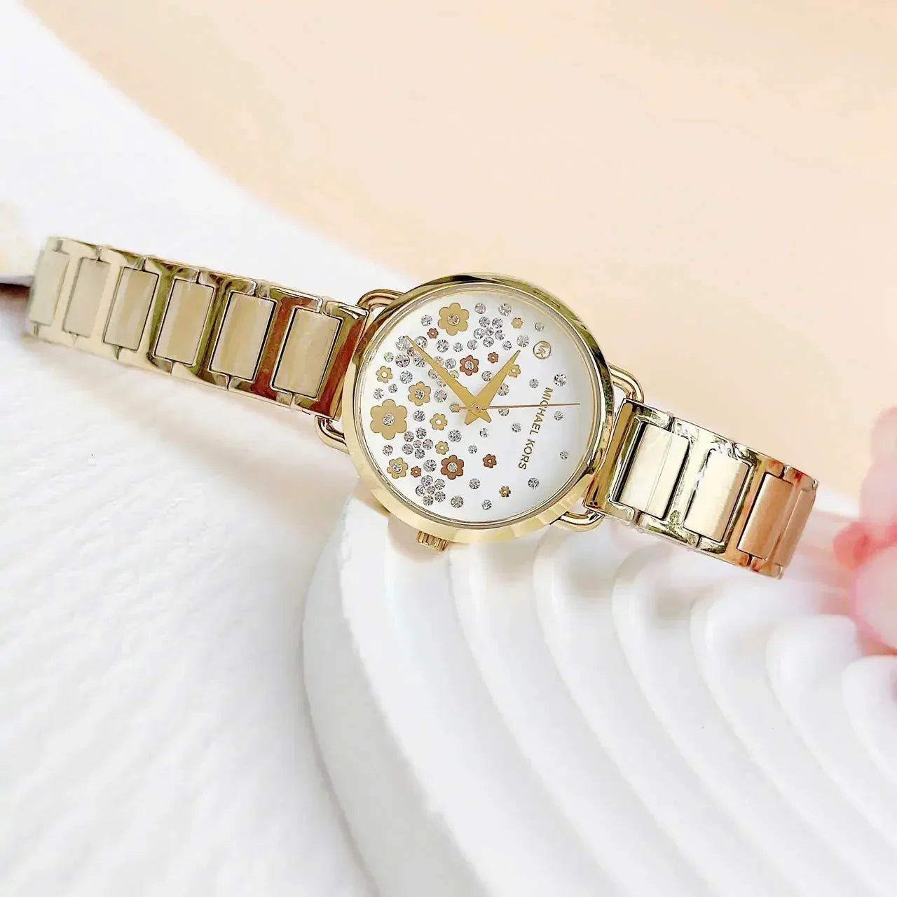  Shop Authentic Michael Kors Portia Quartz White Dial Gold Steel Strap Watch for Women - MK3840 - Luxxuri